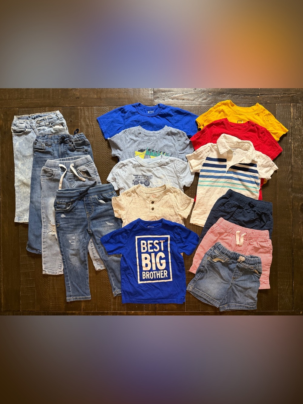 (15 Pieces) Toddler Boy Mixed Lot Clothes, Size 2T.
